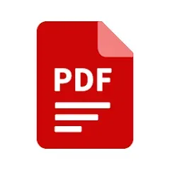 Un icono de archivo pdf rojo sobre un fondo blanco.